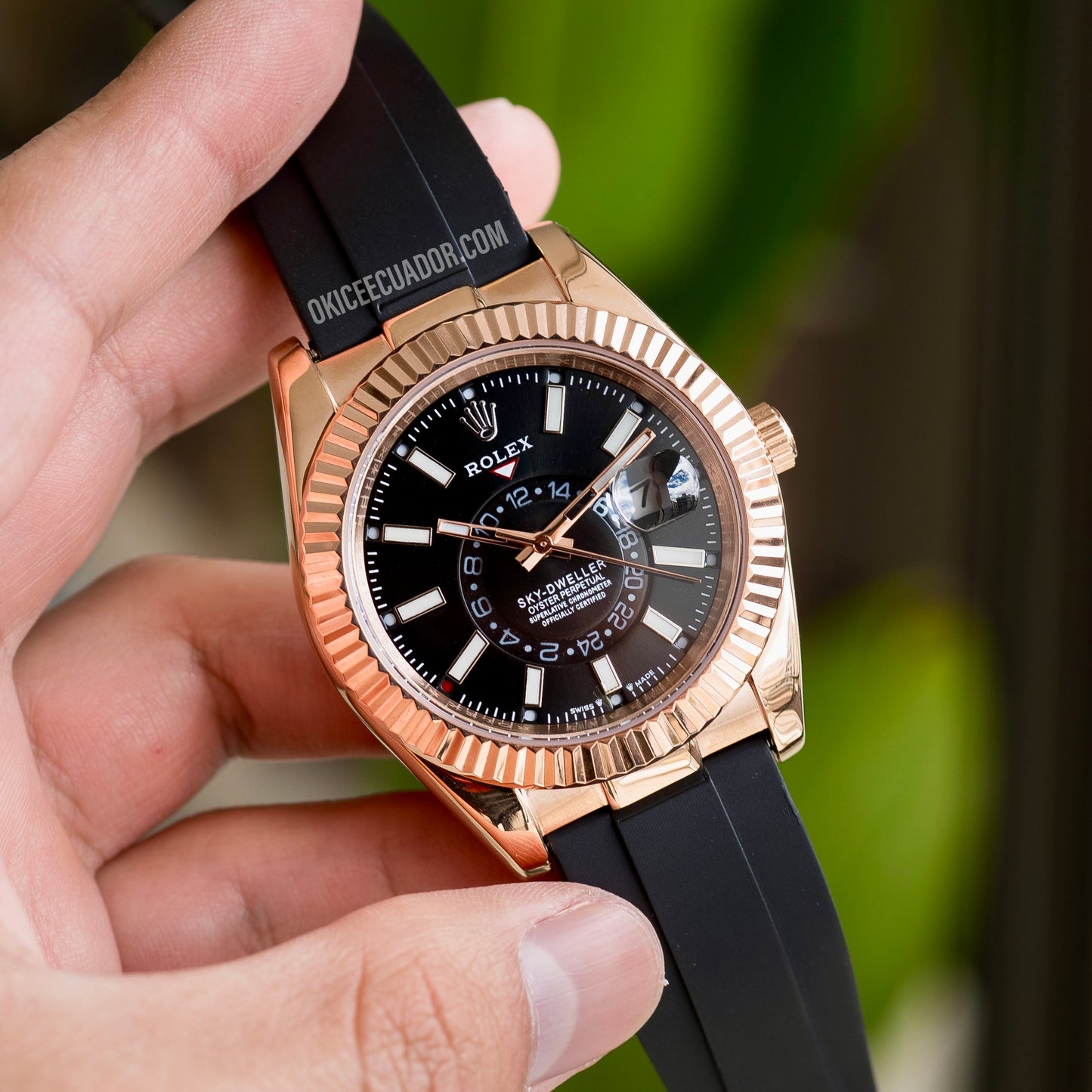 ROLEX SKY DWELLER ROSE BLACK