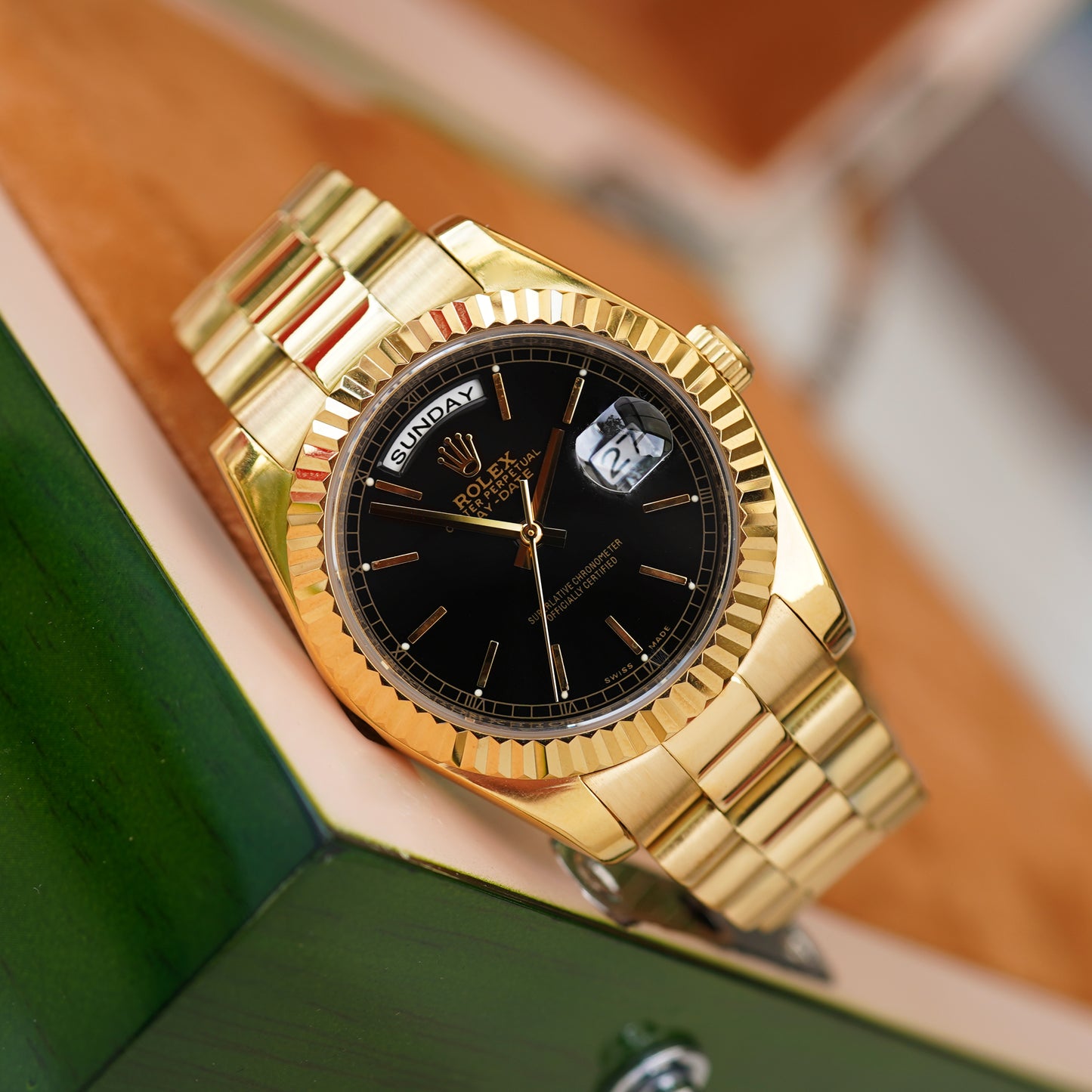 DAY-DATE BLACK DIAL GOLD EDITION