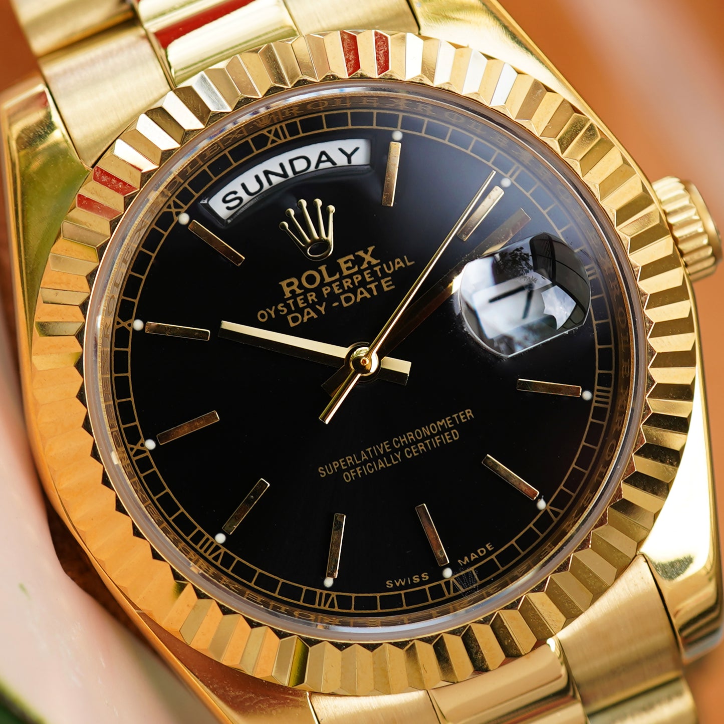DAY-DATE BLACK DIAL GOLD EDITION