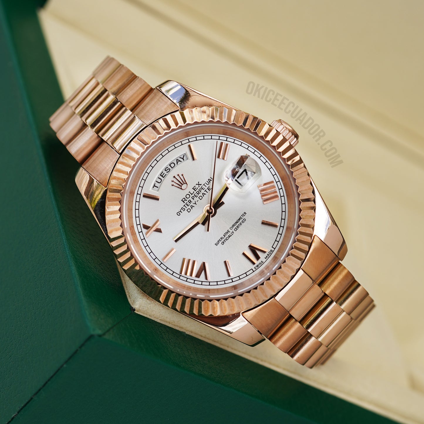 DAY-DATE EVEROSE WHITE DIAL