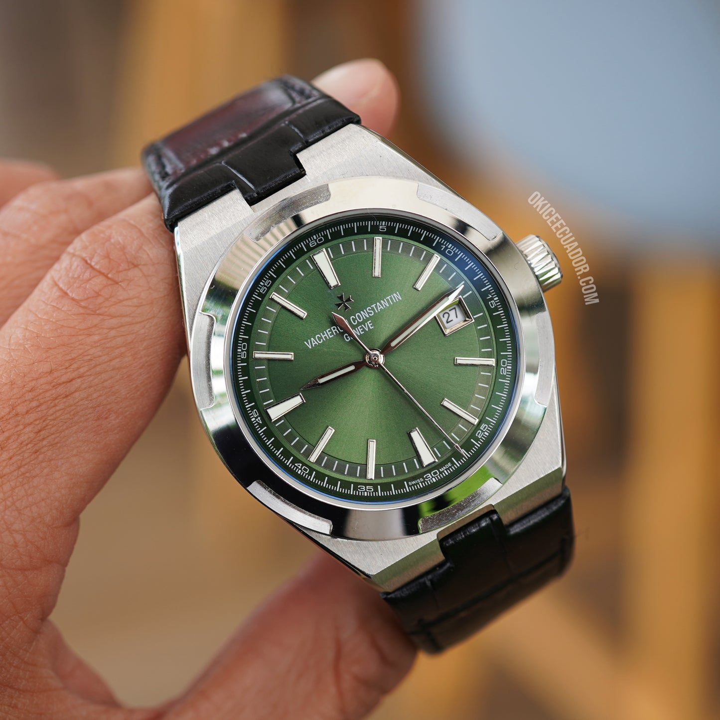 OVERSEAS GREEN LEATHER