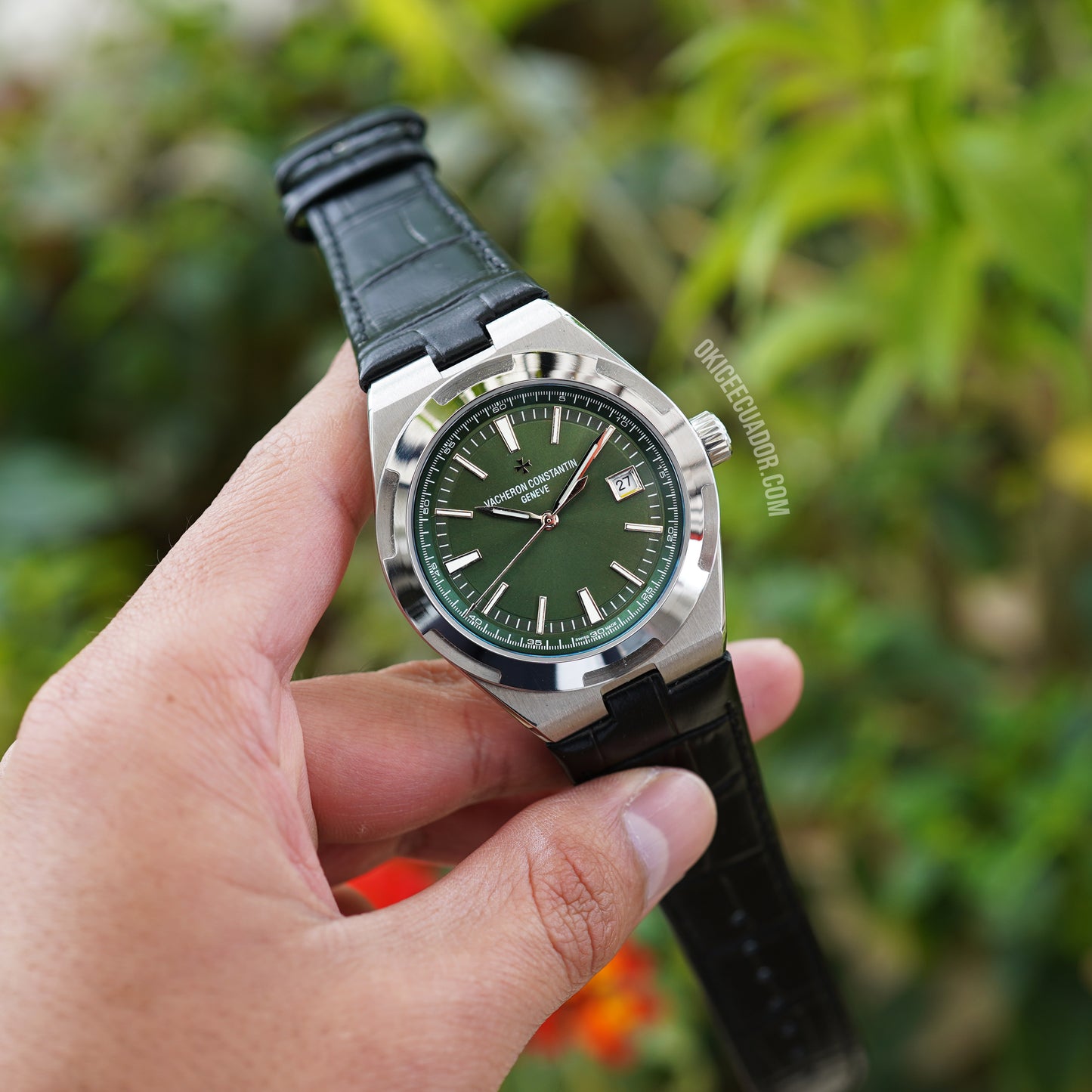 OVERSEAS GREEN LEATHER