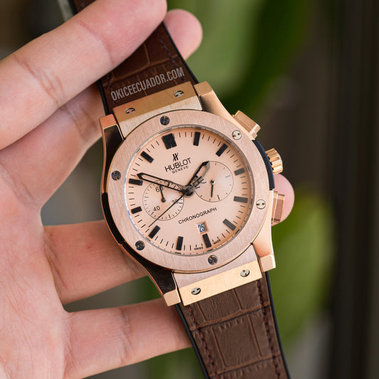 HUBLOT CLASSIC FUSSION CHRONO ROSE BROWN