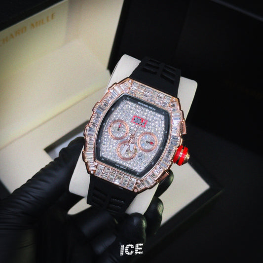 RICHARD MILLE FULL ICE ROSE GOLD