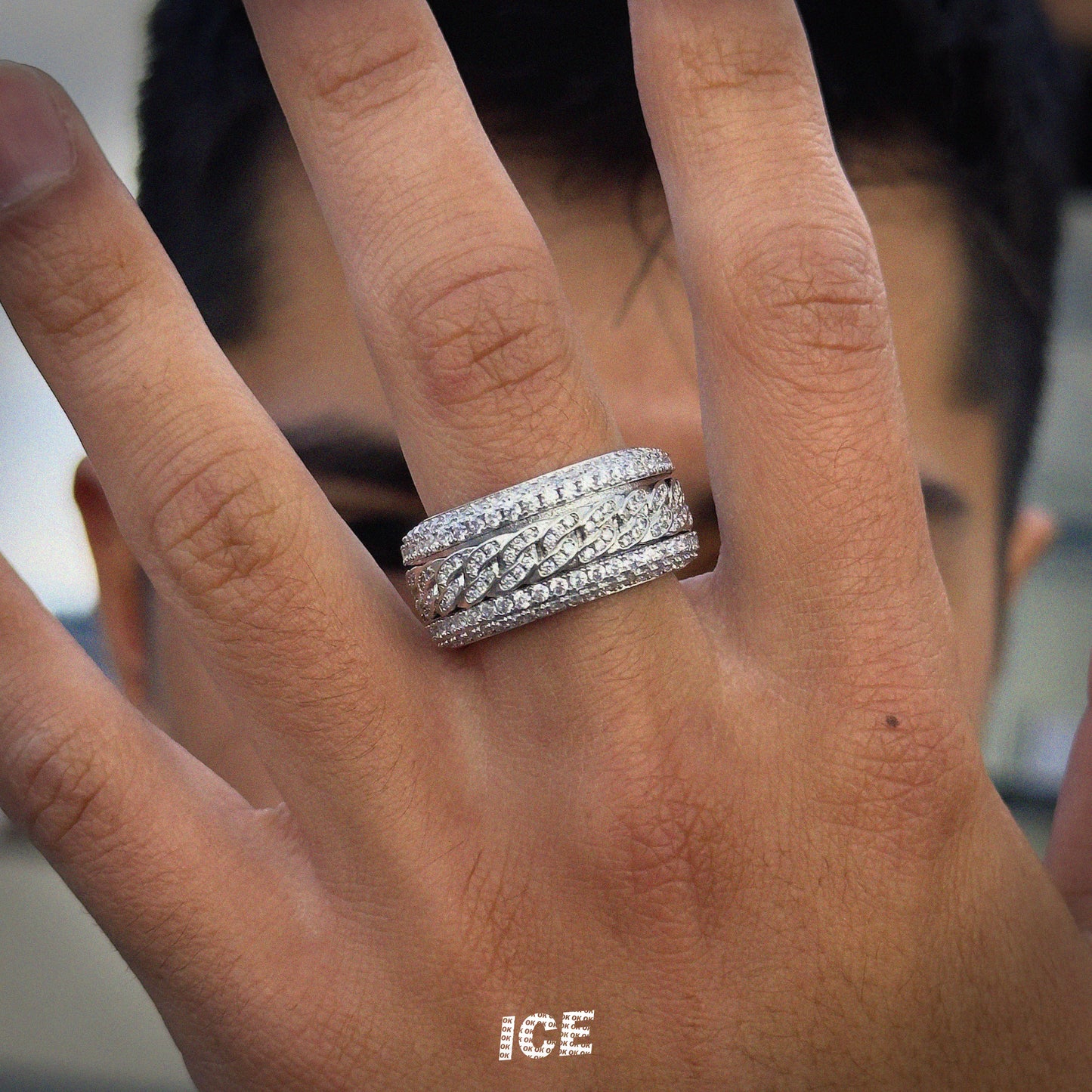 ANILLO CUBAN SPINNER BLANCO