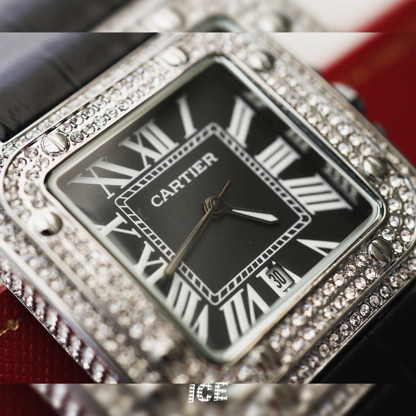 CARTIER SANTOS ICE LEATHER