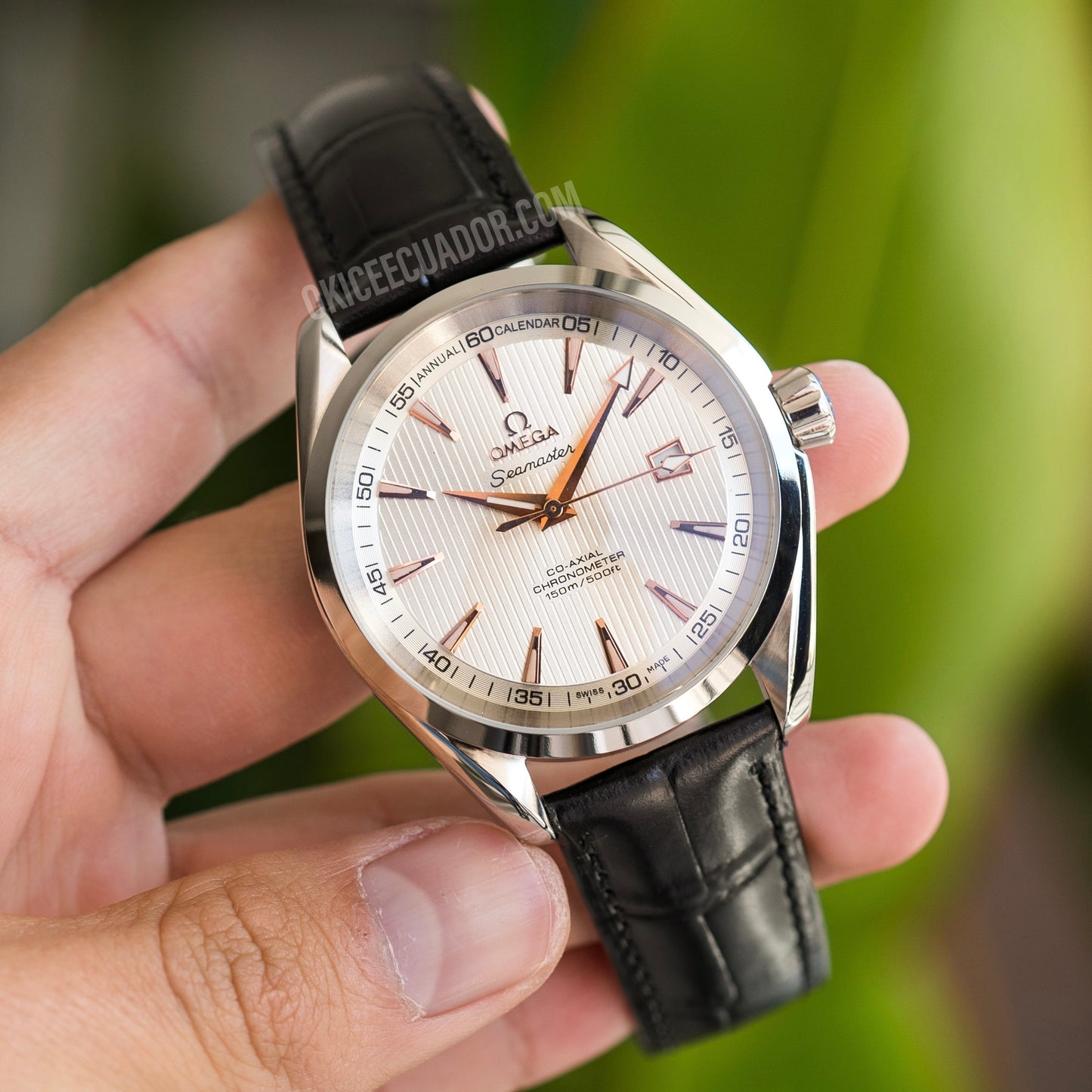 OMEGA AQUATERRA ROSE INDICATORS