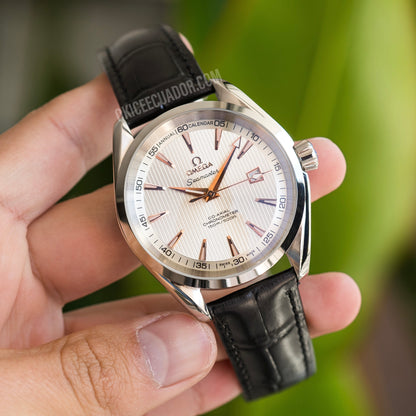 OMEGA AQUATERRA ROSE INDICATORS