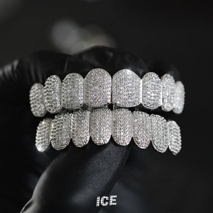 GRILLZ FULL ICE SILVER