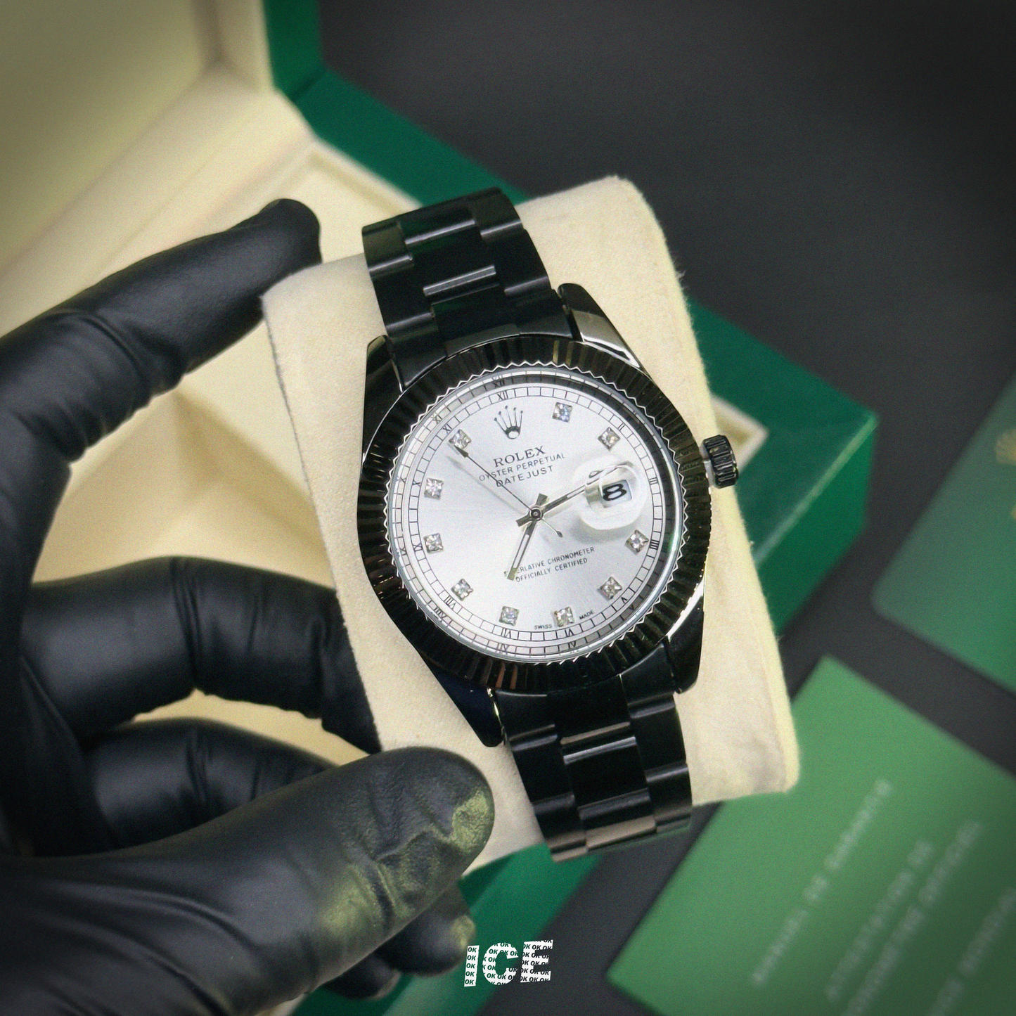 ROLEX OYSTER PERPETUAL BLACK&WHITE