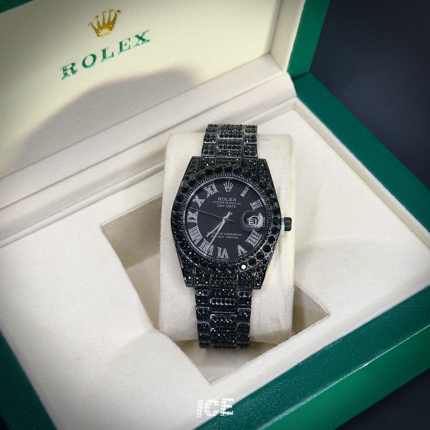 ROLEX PRESIDENT FULL ICE BLACK