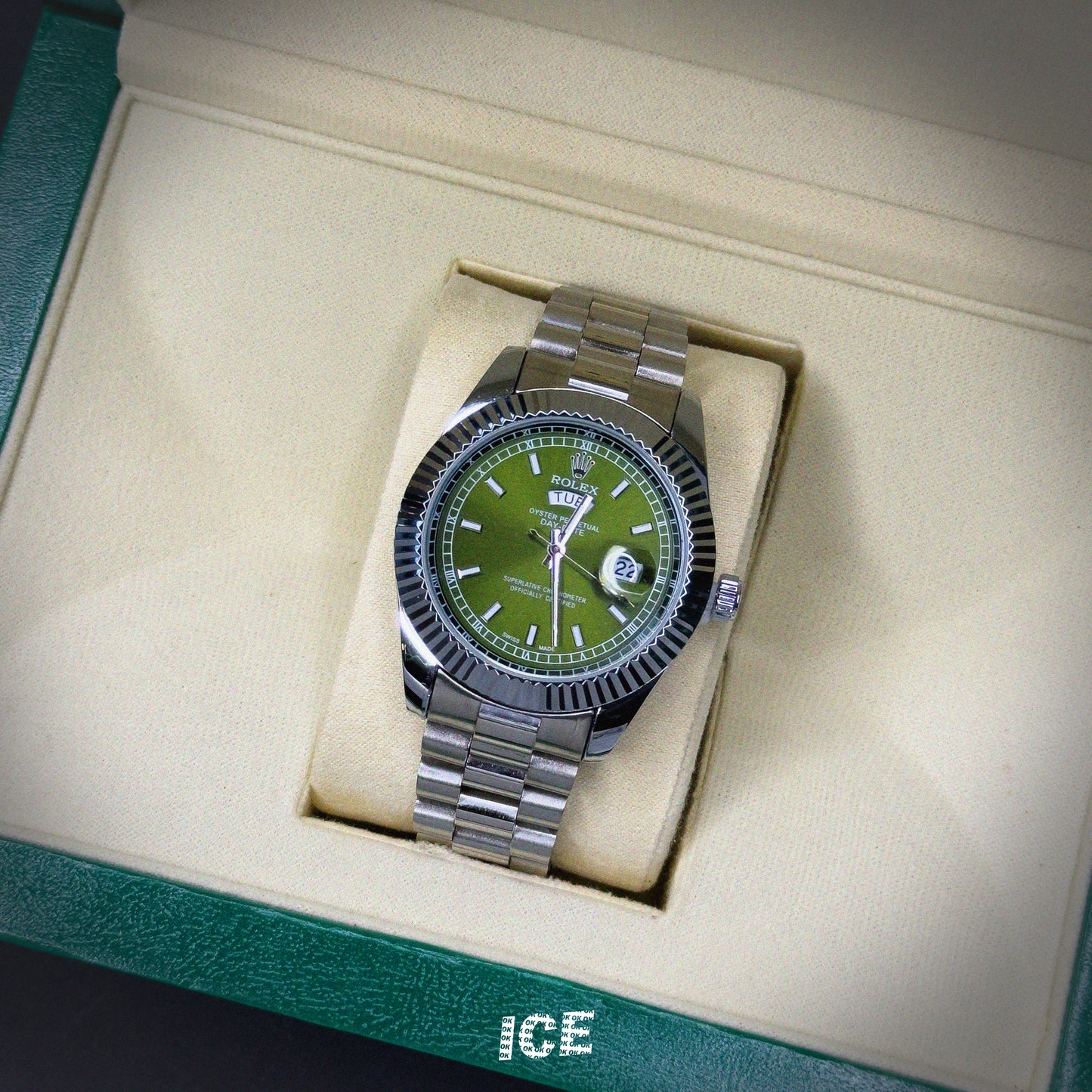 ROLEX OYSTER PERPETUAL OLIVE