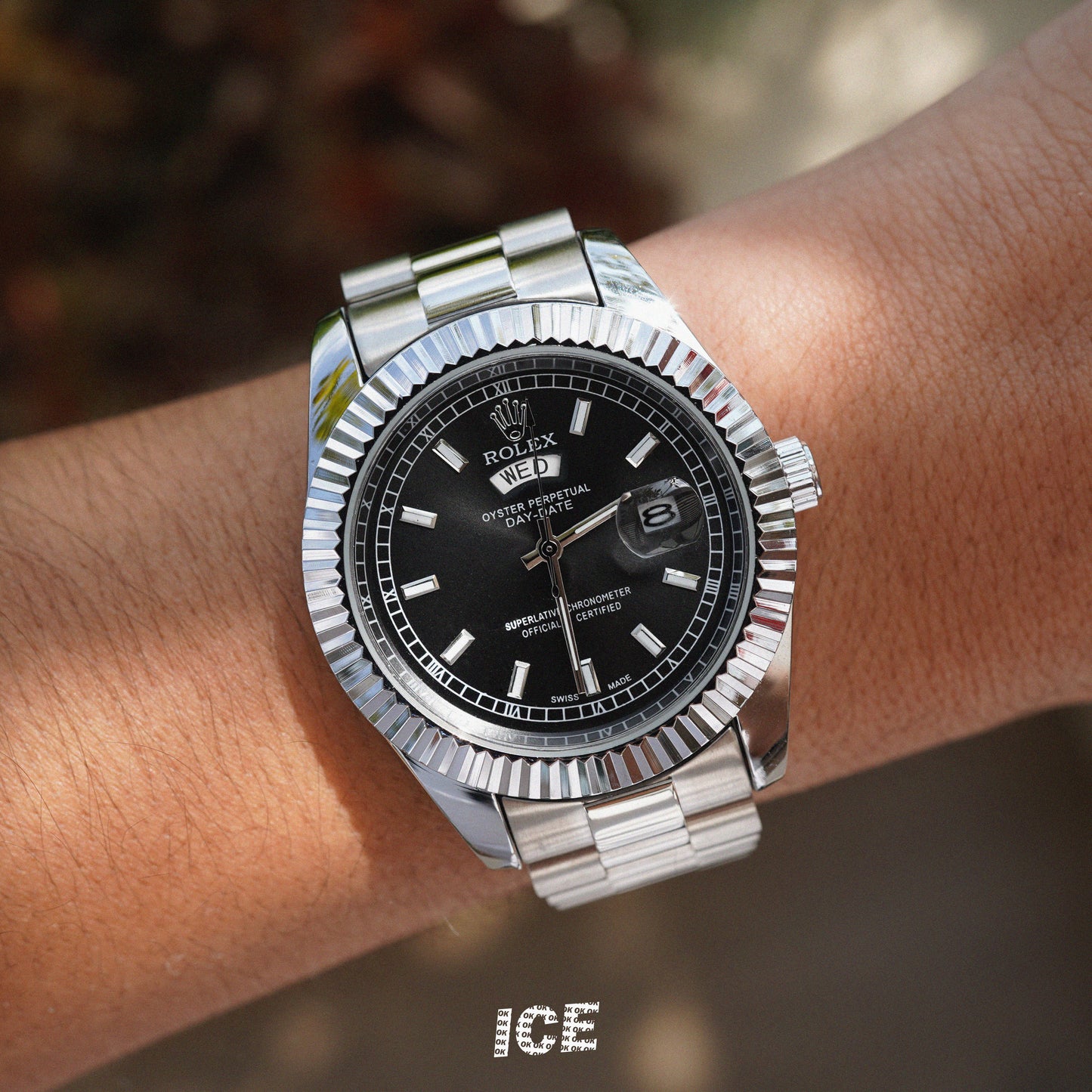 ROLEX DAY DATE BLACK DIAL