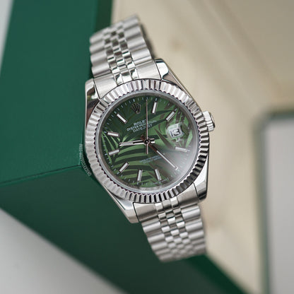 DATEJUST GREEN PALM DIAL