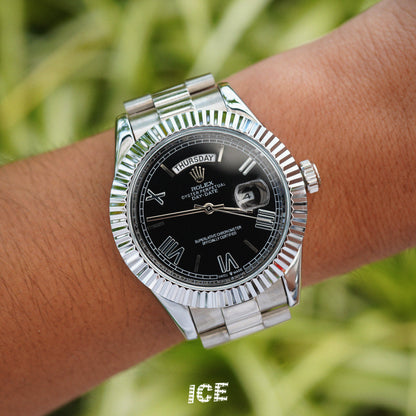 ROLEX ROMAN BLACK FACE