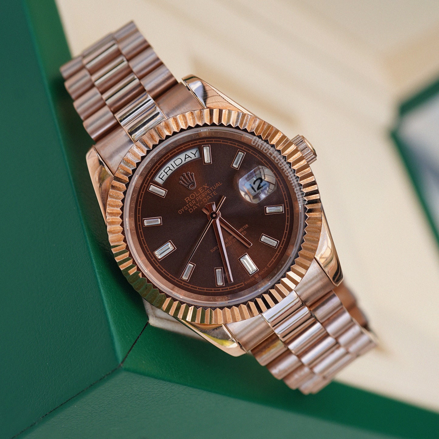 ROLEX DAY DATE ROSE BAGUETTE