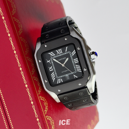 CARTIER SANTOS SILVER BLACK